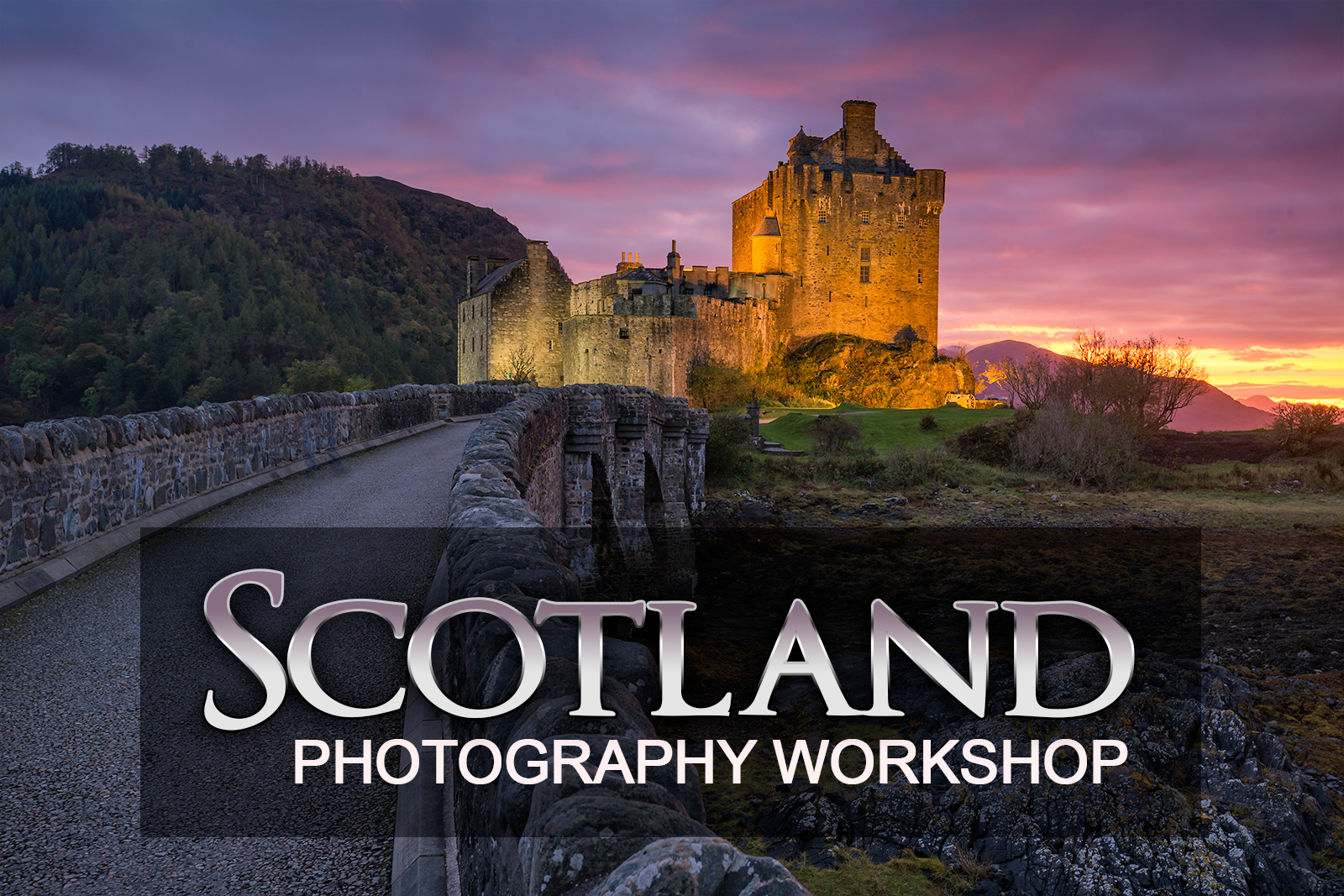 Scotland Photography Workshop second castle shoot at Eilean Donnan Castle.