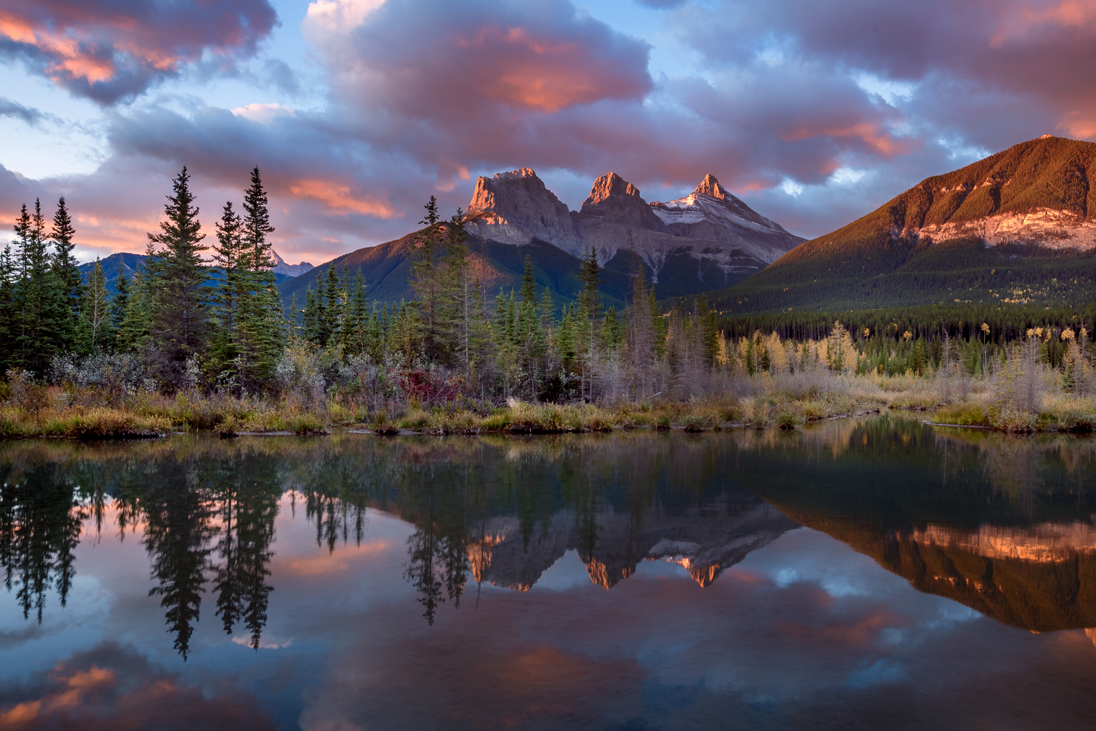 Three Sister's sunrise; the Canadian Rockies Photography Workshop. 